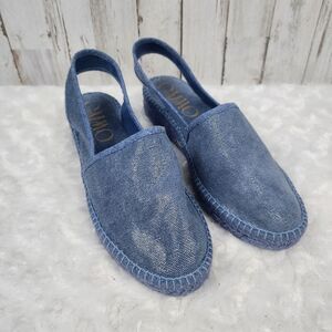 Gaimo Blue Espadrille Sandals Size 8.5 Euro 39